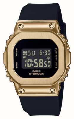 Casio Montre unisexe à boîtier en or et bracelet noir GM-S5600GB-1ER