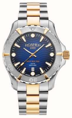 Roamer Deep sea homme 200 | cadran bleu | bracelet en acier bicolore 860833 47 45 70