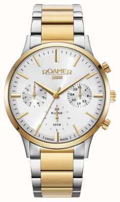 Roamer Hommes | r-ligne | cadran blanc | bracelet en acier bicolore 718982 48 15 70