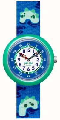 Flik Flak Nessie-montre bleue et verte incroyable FBNP199
