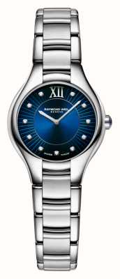 Raymond Weil Acier inoxydable Noemia bleu 11 diamants 5124-ST-50181