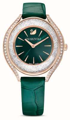 Swarovski aura cristalline | cadran vert | bracelet en cuir vert 5644078