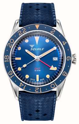 Squale Sub-39 gmt automatique vintage bracelet tropique bleu SUB39GMTB.HTB