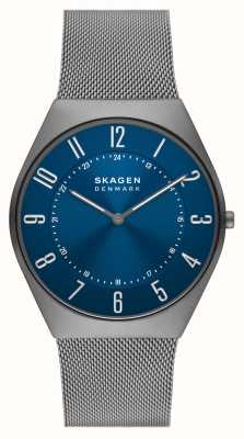 Skagen Vert homme | cadran bleu | bracelet en maille d'acier gris acier SKW6829