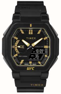 Timex x UFC Colossus cadran noir / résine noire TW2V55300