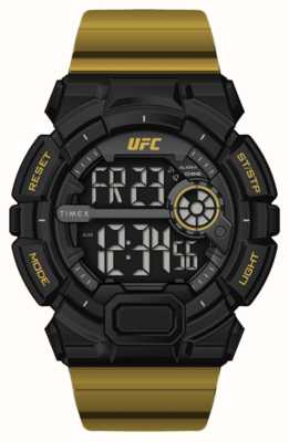 Timex x UFC Striker numérique / caoutchouc doré TW5M53600