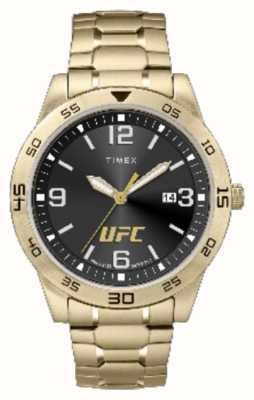Timex x UFC Cadran noir légende / acier inoxydable pvd or TW2V56400