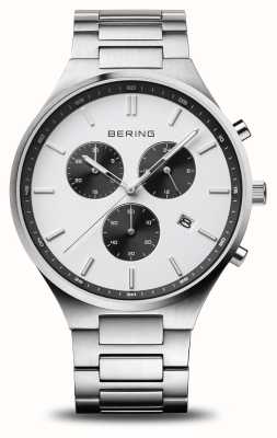 Bering chrono titan | cadran blanc | bracelet en titane 11743-704
