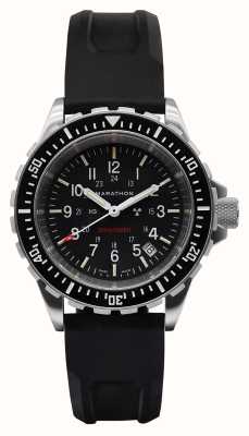Marathon Grand quartz de plongée | tsar | cadran noir | bracelet en silicone noir WW194007SS-0130