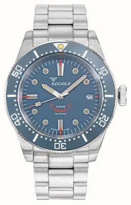Squale 1545 | cadran gris | bracelet en acier inoxydable 1545GG.AC