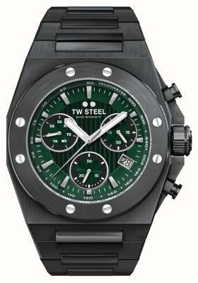 TW Steel PDG de la technologie pour hommes | cadran vert | bracelet en acier inoxydable pvd noir CE4081
