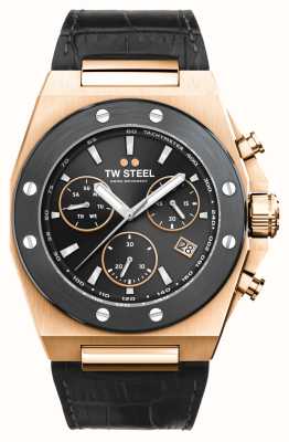 TW Steel PDG de la technologie pour hommes | cadran noir | bracelet en cuir noir CE4084