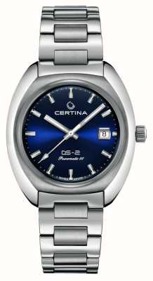 Certina Ds-2 | automatique | cadran bleu | bracelet en acier inoxydable C0244071104101