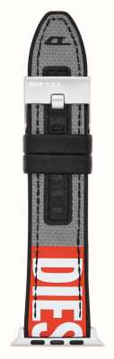 Diesel Bracelet de montre Apple | nylon gris | 42/44mm DSS0006
