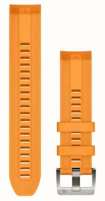 Garmin Bracelet de montre Quickfit® 22 marq uniquement - bracelet en silicone orange étincelant 010-13225-04