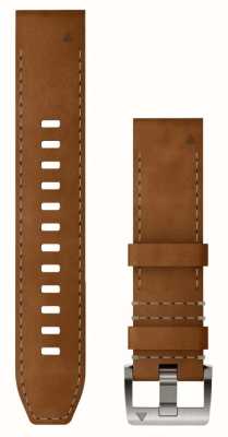Garmin Bracelet de montre Quickfit® 22 marq seul - bracelet hybride cuir/fkm, marron/noir 010-13225-08