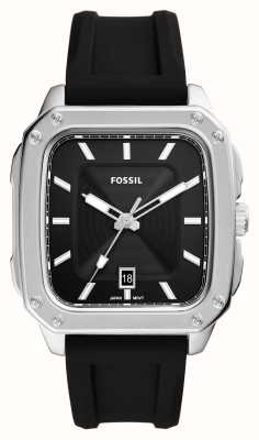 Fossil Inscription | cadran noir | bracelet en silicone noir FS5980