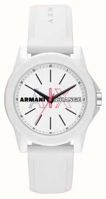 Armani Exchange Femme | cadran blanc | bracelet en silicone blanc AX4372