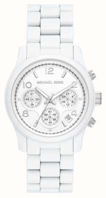 Michael Kors Défilé femme | cadran chrono blanc | bracelet en acier inoxydable blanc MK7331
