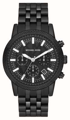 Michael Kors Hutte homme | cadran chrono noir | bracelet en acier inoxydable noir MK9089