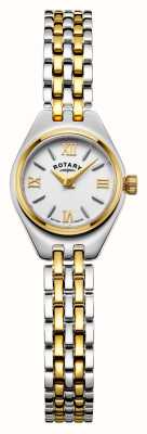Rotary Balmoral | cadran blanc | bracelet en acier inoxydable bicolore LB05126/70