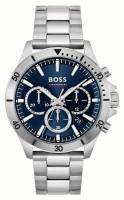 BOSS Troper homme | cadran chronographe bleu | bracelet en acier inoxydable 1514069