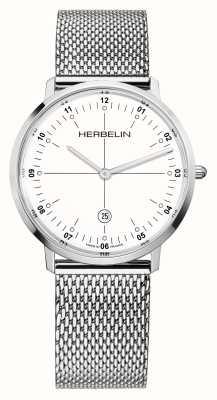 Herbelin Ville | cadran blanc | bracelet en maille d'acier 19515AP12B