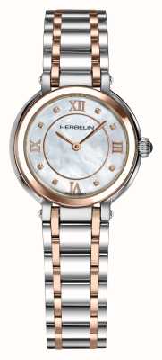 Herbelin Galette | cadran nacre | bracelet en acier inoxydable bicolore 17430BTR59