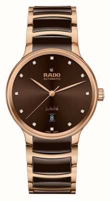 RADO Centrix automatique diamant céramique high-tech / or rose pvd R30017732