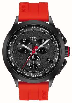 Tissot T-race cycling vuelta édition spéciale (45mm) cadran noir / ensemble bracelet caoutchouc rouge T1354173705104
