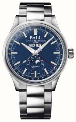 Ball Watch Company calendrier lunaire ingénieur ii | 40mm | édition limitée | cadran bleu | bracelet en acier inoxydable | NM3016C-S1J-BE