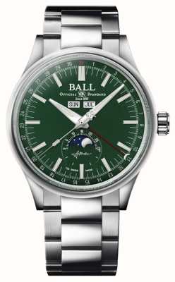 Ball Watch Company calendrier lunaire ingénieur ii | 40mm | édition limitée | cadran vert | bracelet en acier inoxydable NM3016C-S1J-GR