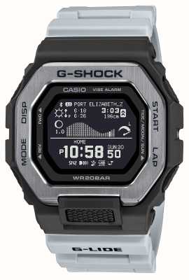 Casio G-shock g-lide surf story cadran numérique bracelet en résine blanche GBX-100TT-8ER