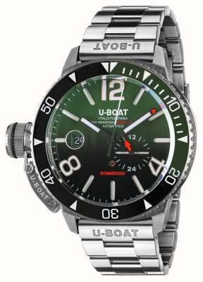 U-Boat Sommerso ghiera ceramica (46 mm) cadran dégradé vert / bracelet en acier inoxydable 9520/MT