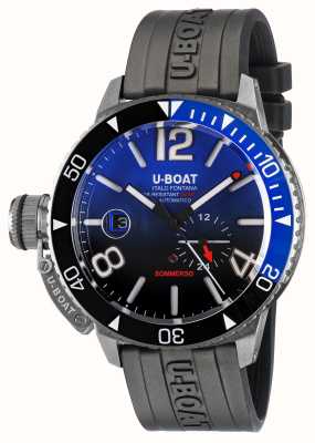 U-Boat Sommerso ghiera ceramica (46 mm) cadran dégradé bleu / bracelet caoutchouc vulcanisé noir 9519