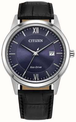 Citizen Hommes | éco-conduite | cadran bleu | bracelet en cuir noir AW1780-09L