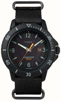Timex Expedition homme Gallatin solar cadran noir / bracelet tissu noir TW2U30300