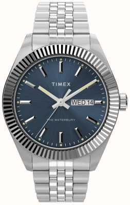 Timex Montre homme waterbury (41mm) cadran bleu / bracelet acier inoxydable TW2V46000