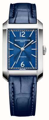 Baume & Mercier Montre homme hampton automatique cadran bleu / bracelet cuir bleu M0A10732