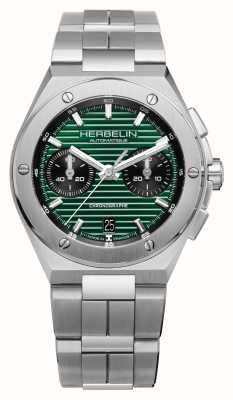 Herbelin Cap camarat chronographe automatique (42mm) cadran vert / acier inoxydable 245B46