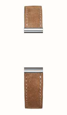 Herbelin Bracelet de montre interchangeable Antarès - cuir suédé marron / acier inoxydable - bracelet seul BRAC17048A117