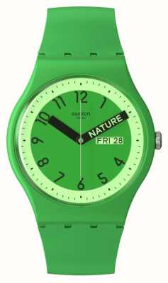 Swatch Cadran vert fièrement vert / bracelet silicone vert SO29G704