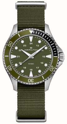 Hamilton Quartz scuba marine kaki (37 mm) cadran vert / bracelet nato vert H82241961