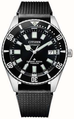 Citizen Promaster diver super titane automatique (41mm) cadran noir / bracelet caoutchouc noir NB6021-17