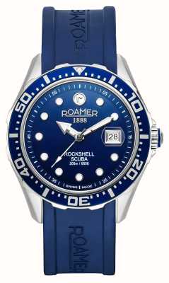 Roamer Rockshell mkiii scuba cadran bleu / bracelet silicone bleu 867833 41 45 02