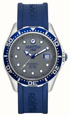 Roamer Rockshell mkiii scuba cadran gris / bracelet silicone bleu 867833 41 55 02