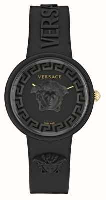 Versace Medusa pop (39 mm) cadran noir / bracelet silicone noir VE6G00223