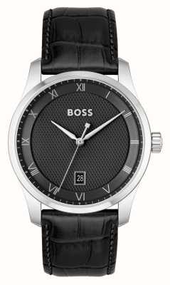 BOSS Principe (41mm) cadran noir / bracelet cuir noir 1514122