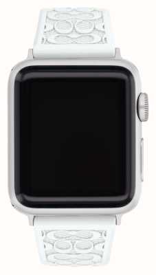 Coach Bracelet montre Apple (38mm/40mm/41mm) silicone blanc 14700210