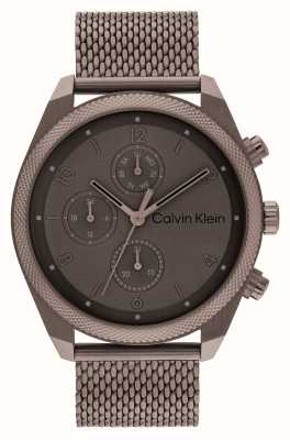 Calvin Klein Impact homme (44mm) cadran marron / bracelet maille acier marron 25200361